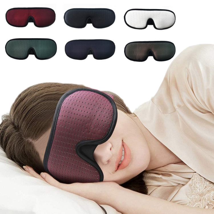 3D Breathable Shading Eye Protection Sleep Eye Mask, Purple Red, Black, White, Green, Navy, Gray