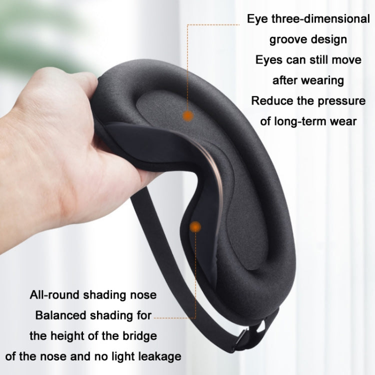 Three-Dimensional Breathable Hollow Sleep Shading Eye Mask, Black, Gray, Champagne Color, Color Matching