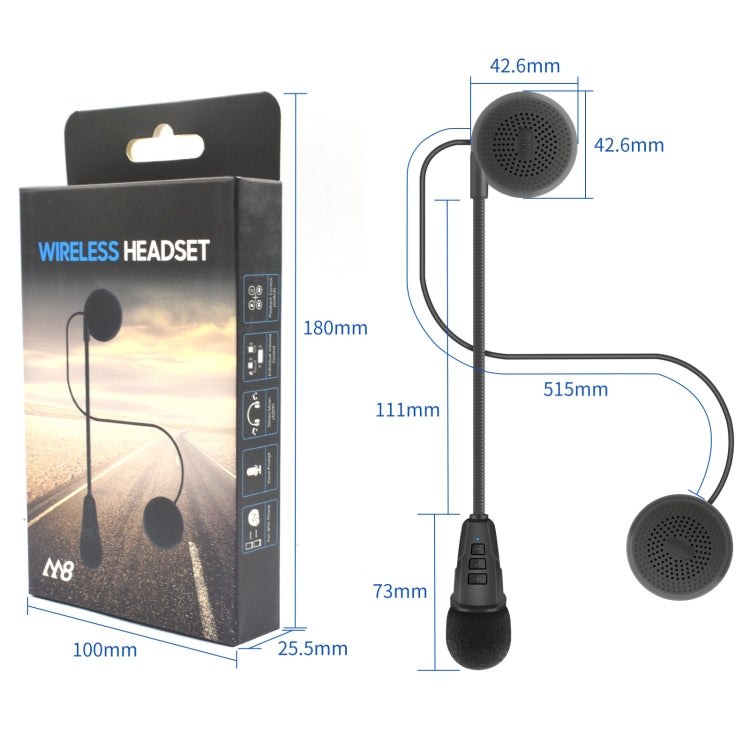 M8 Motorcycle Helmet Bluetooth Headphones Hidden Wireless Header Wheat Caller Automatic Answer, M8