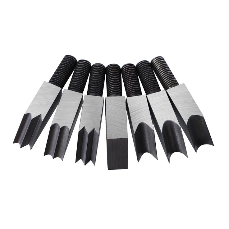 Adjustable Depth Woodworking Chamfering Planer, 1/4 Round Cutter Head, 1/8 Round Cutter Head, 3/16 Round Knife Head, Sharp Knife+Fillet Knife, 45 Degree Flat Cutter Head, Double Sharp Head, Dual Round Head, Cutter Head 7 PCS/Set