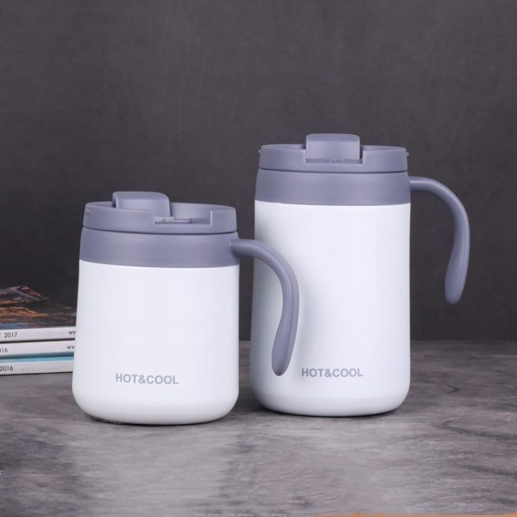 Round Bottom Flip Lid Office Cup Drinking Cup With Handle, 350ml, 500ml
