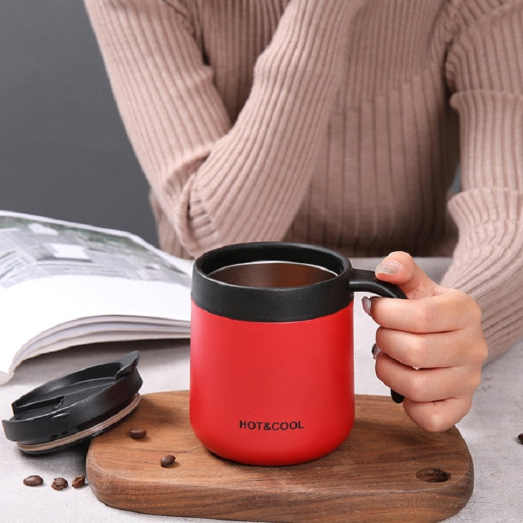 Round Bottom Flip Lid Office Cup Drinking Cup With Handle, 350ml, 500ml