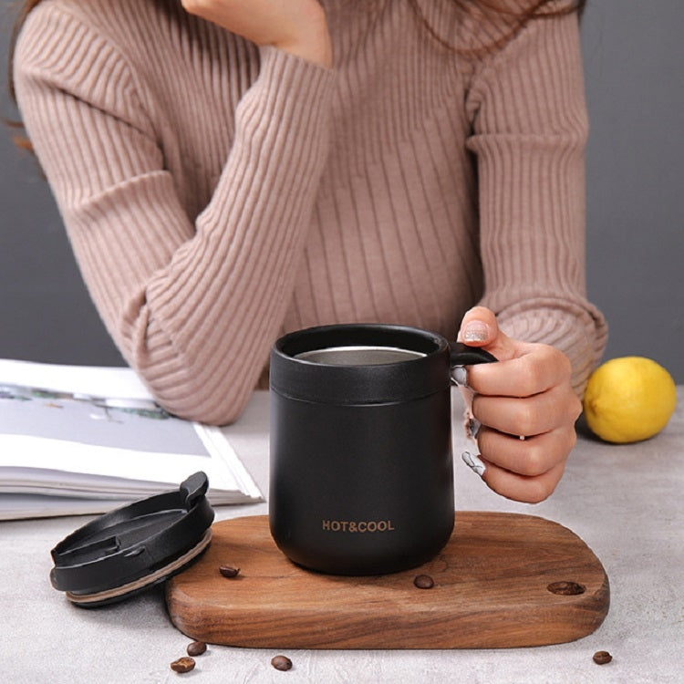 Round Bottom Flip Lid Office Cup Drinking Cup With Handle, 350ml, 500ml