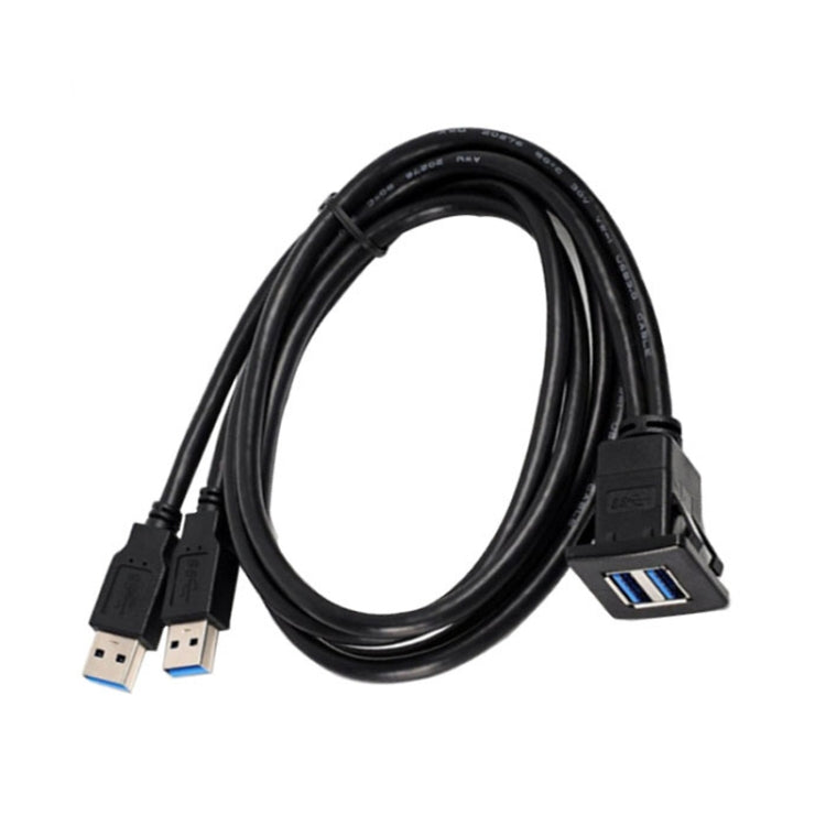 RF-56 Dual-port USB3.0 Waterproof Cable Car Dashboard Audio Extension Line, Cable Length: 1m, Dashboard Audio Extension Line