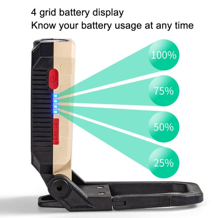 COB Work Light USB Charging Hook Emergency Flashlight Maintenance Lamp, Style: