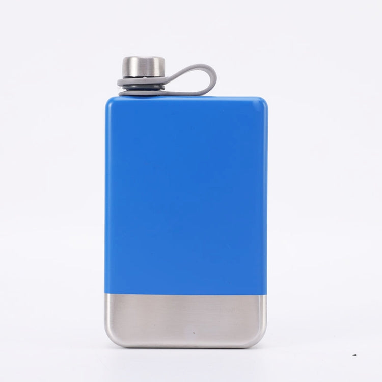 9oz Portable 304 Stainless Steel Flagon Whiskey Vodka Wine Pot Hip Flask, Matte Black, Military Green, Blue, Red