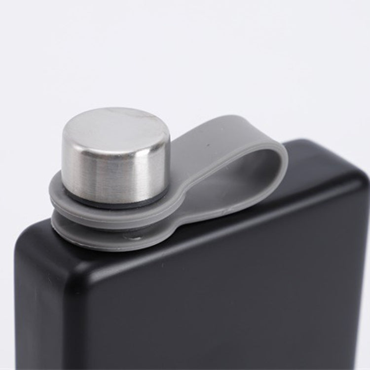 9oz Portable 304 Stainless Steel Flagon Whiskey Vodka Wine Pot Hip Flask, Matte Black, Military Green, Blue, Red