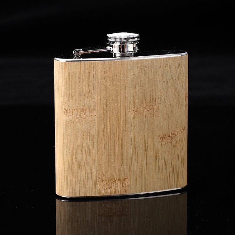 6oz Wood Leather Hip Flask Stainless Steel Whiskey Wine Alcohol Flagon, Style 1, Style 2, Style 3, Style 4, Style 5