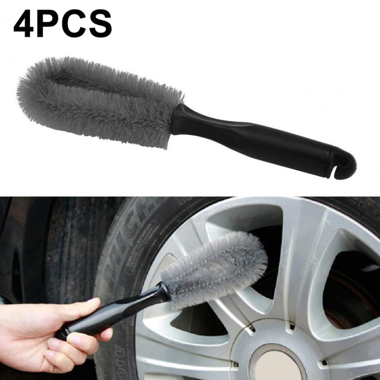 4 PCS Car Wheel Brush Car Washing Supplies, Black, Grey