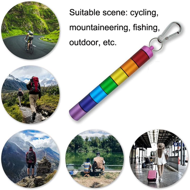 M003 Sealed Waterproof 7 Days Split Aluminum Alloy Metal Pill Box, Colorful Pill Box