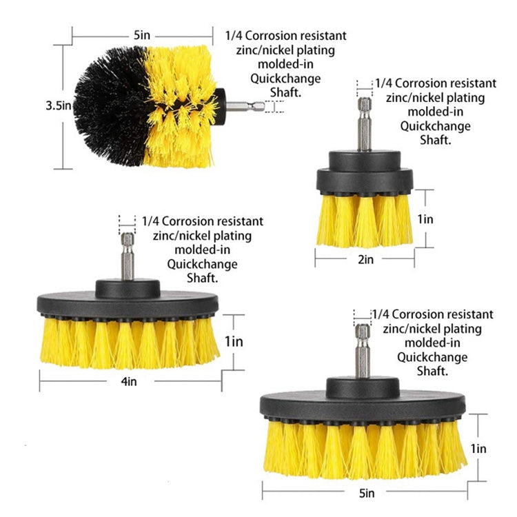 6PCS Electric Drill Head Car Tire Floor Crevice Cleaning Brush, 6 PCS / Set Brush(Yellow), 6 PCS / Set Brush(Blue), 6 PCS / Set Brush(Red), 6 PCS / Set Brush(White), 6 PCS / Set Brush(Black)