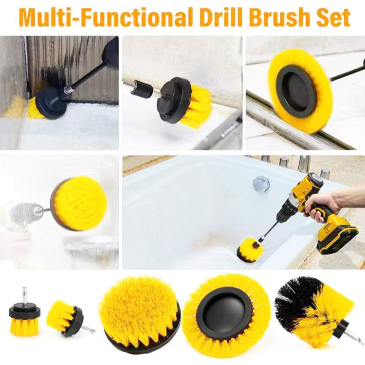 6PCS Electric Drill Head Car Tire Floor Crevice Cleaning Brush, 6 PCS / Set Brush(Yellow), 6 PCS / Set Brush(Blue), 6 PCS / Set Brush(Red), 6 PCS / Set Brush(White), 6 PCS / Set Brush(Black)