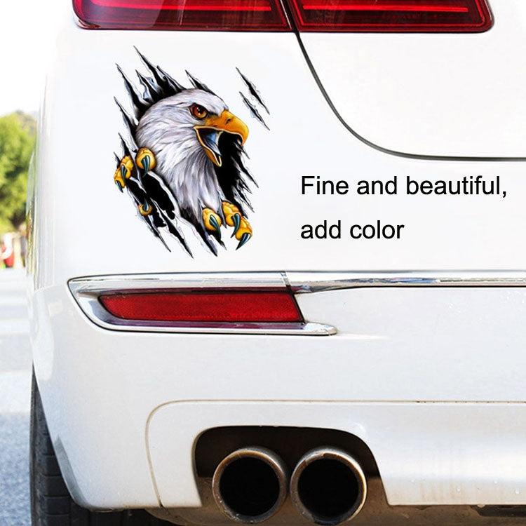 5PCS Tear Eagle 3D Car Sticker Scratch Covering Body Pull Flower Sticker, Style:, Right (18x 24cm), Left (18x 24cm), Right (28.5x38cm), Left (28.5x38cm)