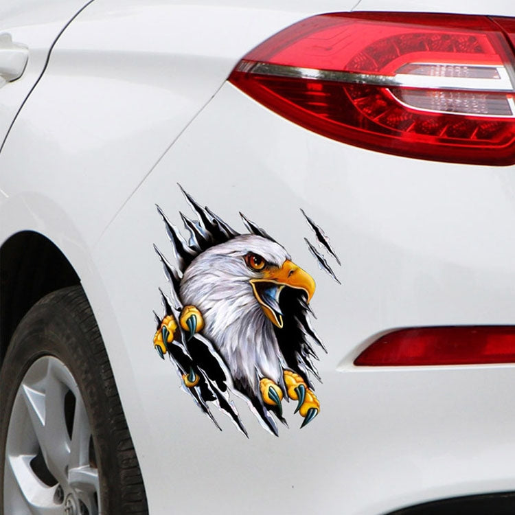 5PCS Tear Eagle 3D Car Sticker Scratch Covering Body Pull Flower Sticker, Style:, Right (18x 24cm), Left (18x 24cm), Right (28.5x38cm), Left (28.5x38cm)