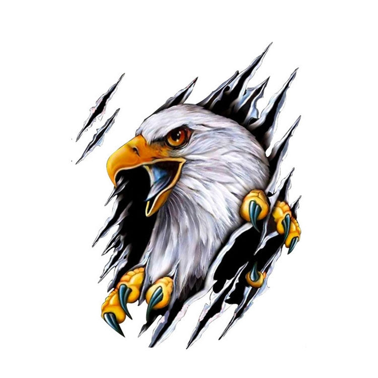 5PCS Tear Eagle 3D Car Sticker Scratch Covering Body Pull Flower Sticker, Style:, Right (18x 24cm), Left (18x 24cm), Right (28.5x38cm), Left (28.5x38cm)