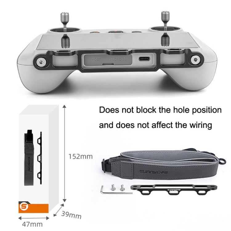 Sunnylife MM3-GS389 لطائرة Mini 3 Pro DJI RC مع جهاز تحكم عن بعد بشاشة وحبل جلدي، MM3-GS389