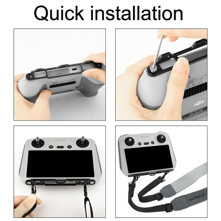 Sunnylife MM3-GS389 لطائرة Mini 3 Pro DJI RC مع جهاز تحكم عن بعد بشاشة وحبل جلدي، MM3-GS389