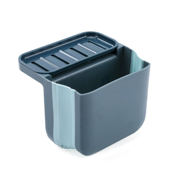 Kitchen Sink Telescopic Drain Basket Sucker Hanging Trash Can, Gray, Blue, Pink