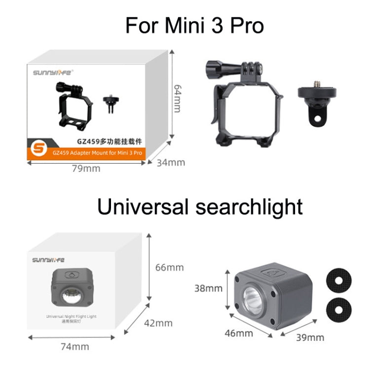 حامل كاميرا الحركة Sunnylife MM3-GZ459 لكاميرا الحركة DJI Mini 3 Pro GoPro10، حامل تعليق