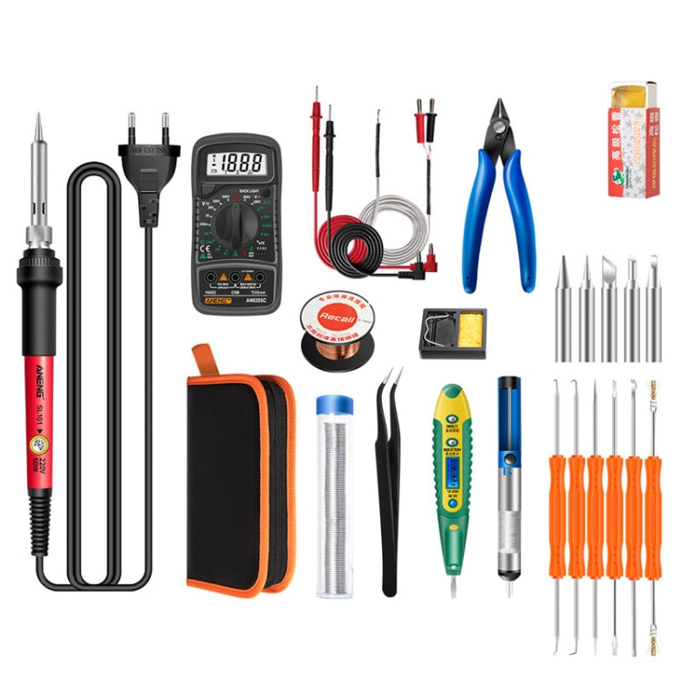 Household Constant Temperature Soldering Iron Set 60W Internal Heat Welding Tool Kit, ANENG SL101 24pcs/set Rotary Thermostat, 24pcs/set US Plug, 24pcs/set EU Plug, 25pcs/set US Plug, 25pcs/set EU Plug