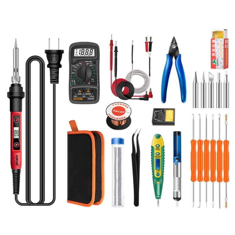 Household Constant Temperature Soldering Iron Set 60W Internal Heat Welding Tool Kit, ANENG SL101 24pcs/set Rotary Thermostat, 24pcs/set US Plug, 24pcs/set EU Plug, 25pcs/set US Plug, 25pcs/set EU Plug