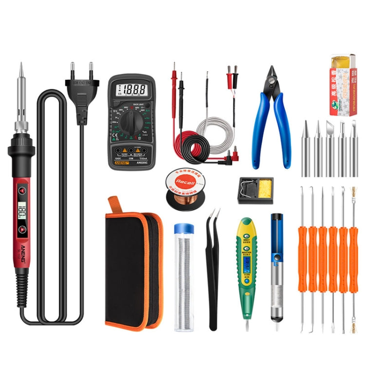Household Constant Temperature Soldering Iron Set 60W Internal Heat Welding Tool Kit, ANENG SL101 24pcs/set Rotary Thermostat, 24pcs/set US Plug, 24pcs/set EU Plug, 25pcs/set US Plug, 25pcs/set EU Plug