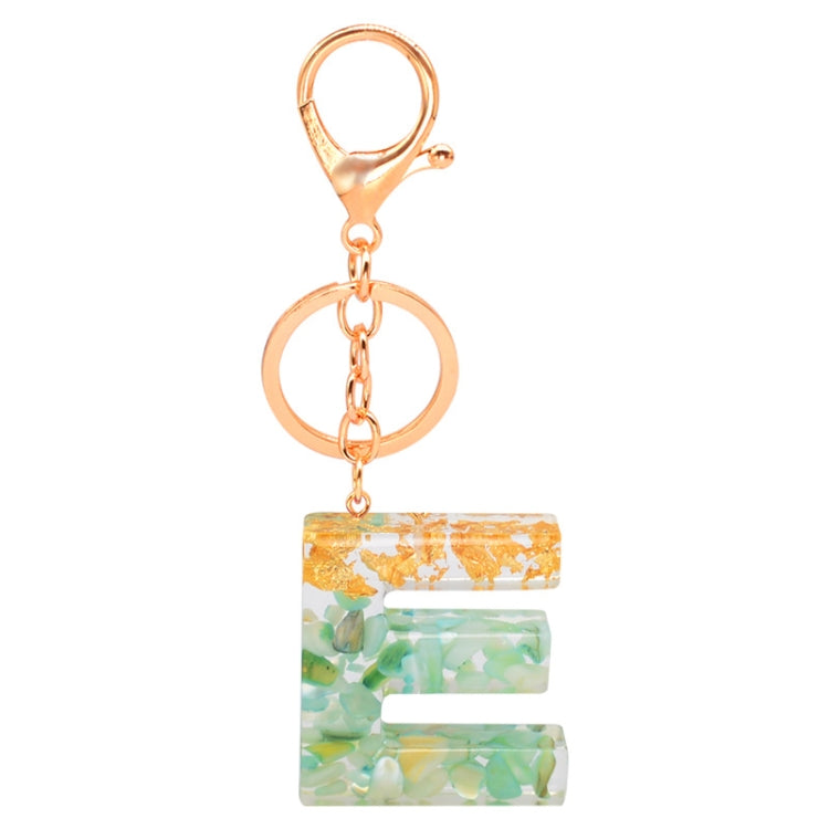 2 PCS Gold Foil Epoxy English Letter Keychain Bag Pendant, A, B, C, D, E, F, G, H, I, J, K, L, M, N, O, P, Q, R, S, T, U, V, W, X, Y, Z