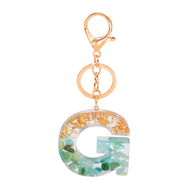 2 PCS Gold Foil Epoxy English Letter Keychain Bag Pendant, A, B, C, D, E, F, G, H, I, J, K, L, M, N, O, P, Q, R, S, T, U, V, W, X, Y, Z