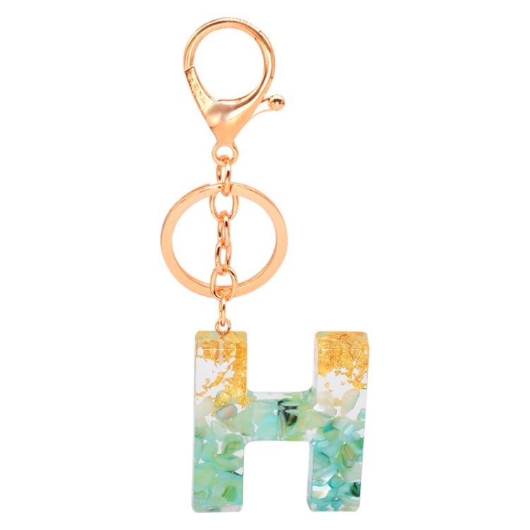 2 PCS Gold Foil Epoxy English Letter Keychain Bag Pendant, A, B, C, D, E, F, G, H, I, J, K, L, M, N, O, P, Q, R, S, T, U, V, W, X, Y, Z