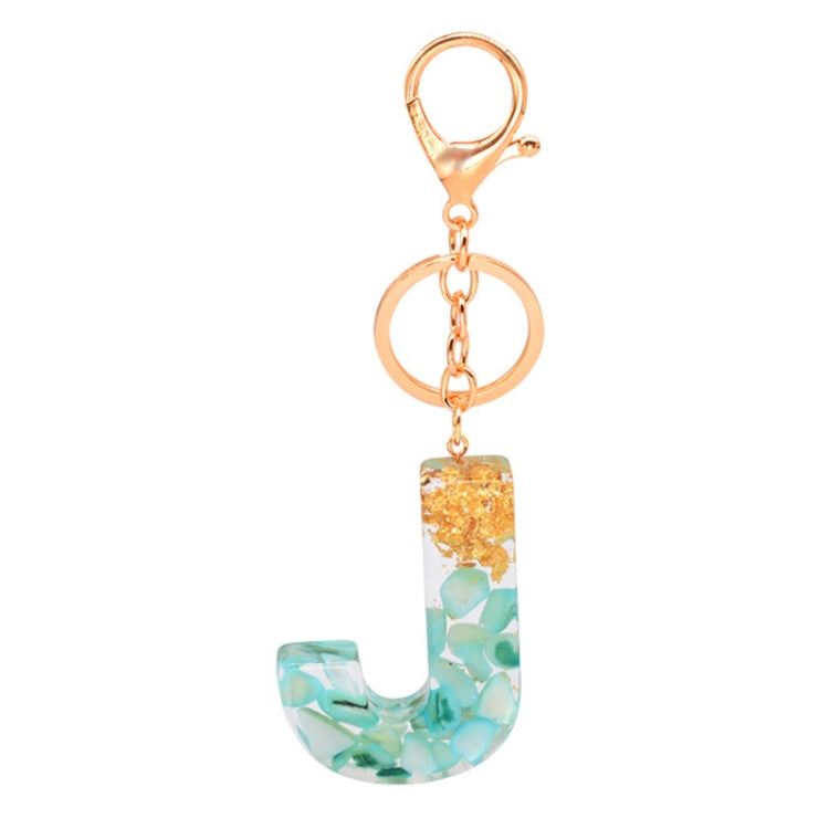 2 PCS Gold Foil Epoxy English Letter Keychain Bag Pendant, A, B, C, D, E, F, G, H, I, J, K, L, M, N, O, P, Q, R, S, T, U, V, W, X, Y, Z