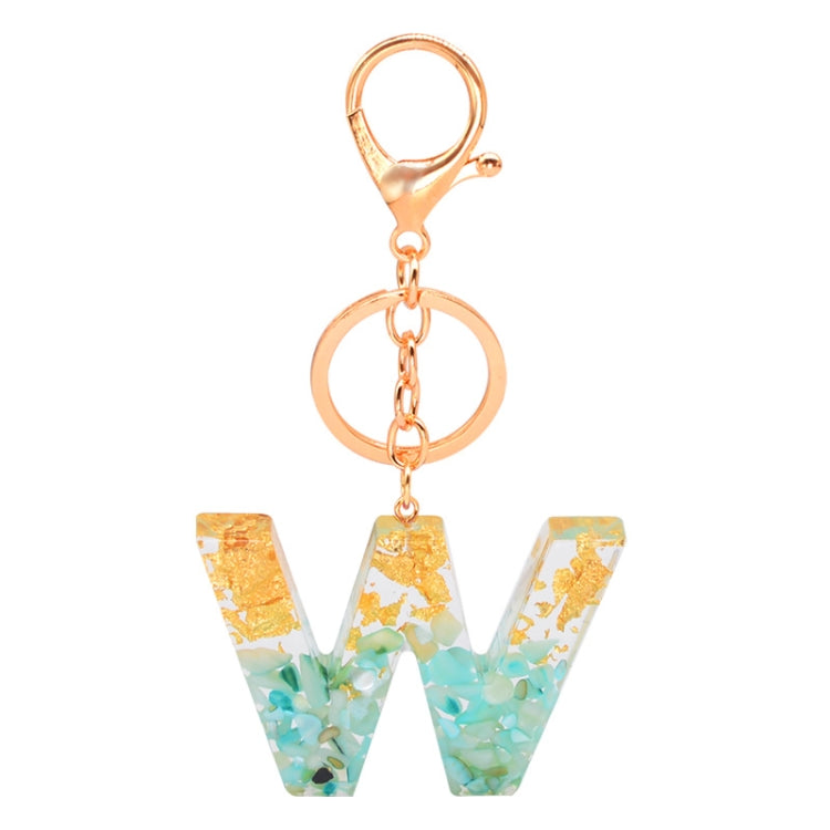 2 PCS Gold Foil Epoxy English Letter Keychain Bag Pendant, A, B, C, D, E, F, G, H, I, J, K, L, M, N, O, P, Q, R, S, T, U, V, W, X, Y, Z