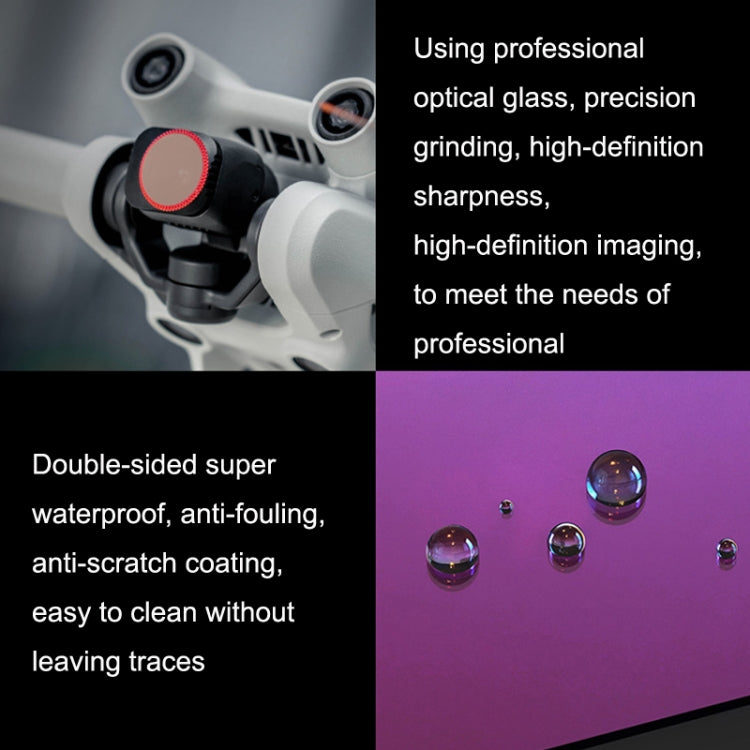 PGYTECH Filter Protecting Lens And Sensor For DJI Mini 3 Pro, CPL, ND8+ND16+ND32+ND64