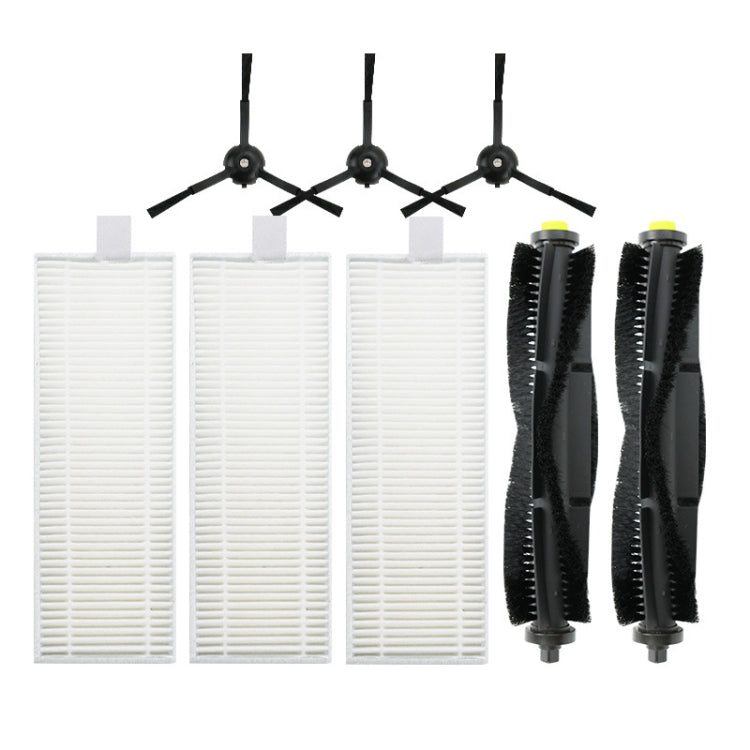 For 360 X100/X100 MAX Robot Vacuum Accessories, Main Brush, 2pcs Filter, 1pair Side Brush, Main Brush +2 Filters+2 Side Brushes