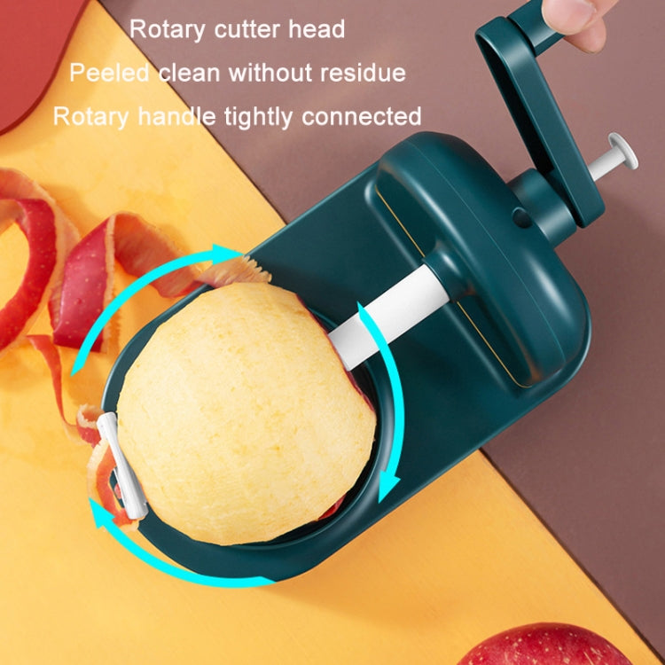 Hand Crank Fruit Peeler Apple Divider Dicer, Dark Green, Light Green