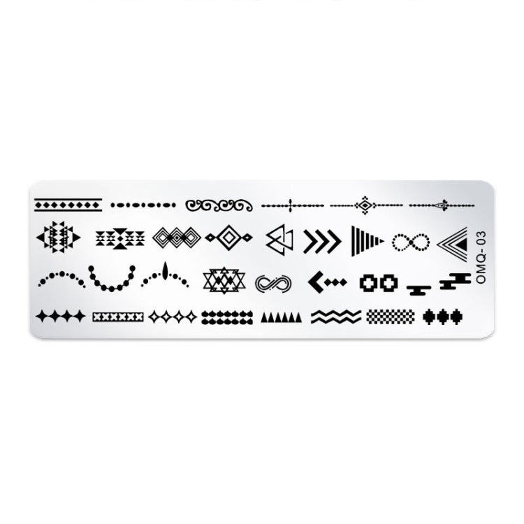 5 PCS Stainless Steel Nail Art Print Template Nail Art Tools
