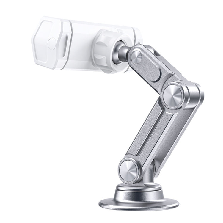 Aluminum Alloy Rotatable Lift Mobile Phone Holder Car Holder,Style:, Clip Type Silver, Clip Type Black, Magnetic Silver, Magnetic style Black