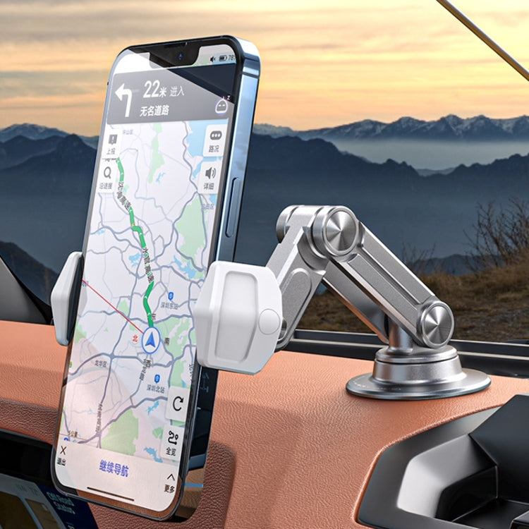 Aluminum Alloy Rotatable Lift Mobile Phone Holder Car Holder,Style:, Clip Type Silver, Clip Type Black, Magnetic Silver, Magnetic style Black