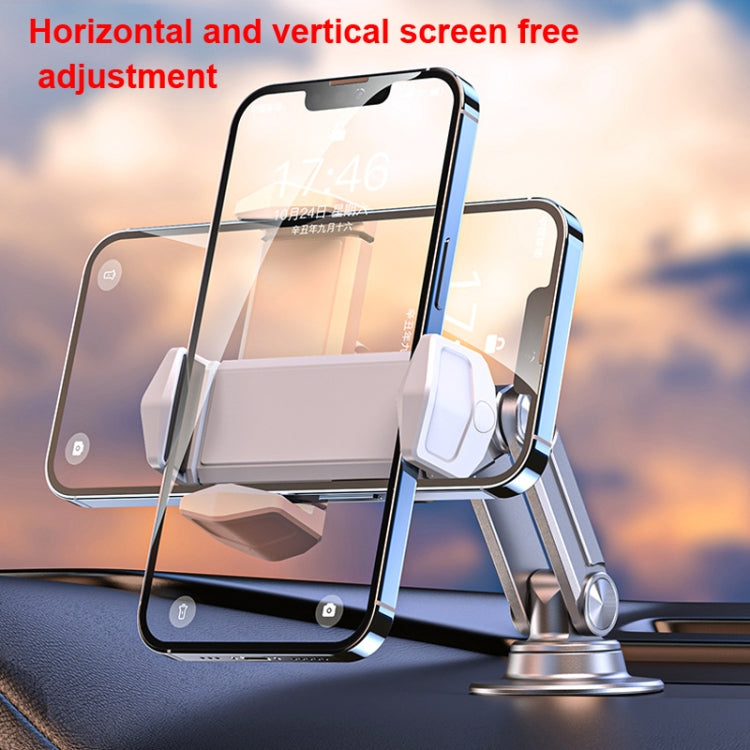 Aluminum Alloy Rotatable Lift Mobile Phone Holder Car Holder,Style:, Clip Type Silver, Clip Type Black, Magnetic Silver, Magnetic style Black
