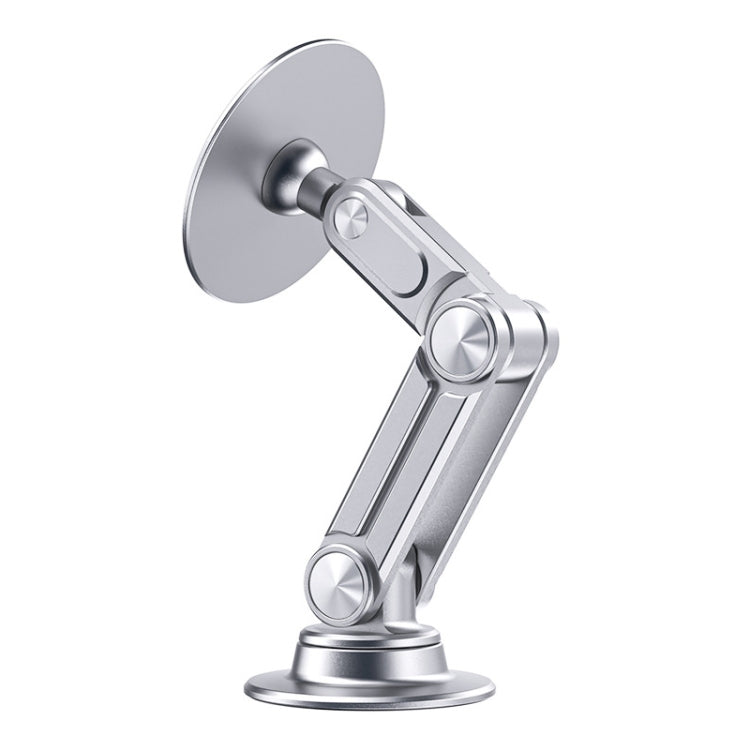 Aluminum Alloy Rotatable Lift Mobile Phone Holder Car Holder,Style:, Clip Type Silver, Clip Type Black, Magnetic Silver, Magnetic style Black