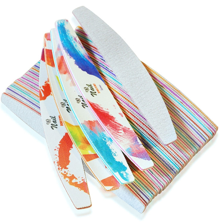 GJ0507 6 In 1 Nail Art Tools Nail Polish Nail Scrub Strips, Flower, Fingertip, Christmas, Flame Bird, Watercolor