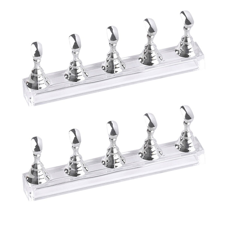 2 PCS Nail Art Chessboard Holder Nail Sheet Acrylic Base Practice Stand, Pink, Gold, Silver