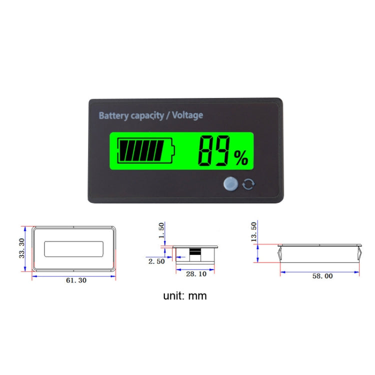 L6133 LCD Electric Motorcycle Power Display, Style:, Button Front White Backlight, Button Rear Green Backlight, Internal Blue Backlight, Button Front Green Backlight, Button Front Blue Backlight, Internal Green Backlight, Single Button Green Backlight