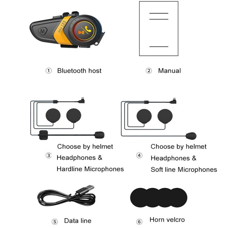 Motorcycle Helmet Call Music Navigation Bluetooth Headset