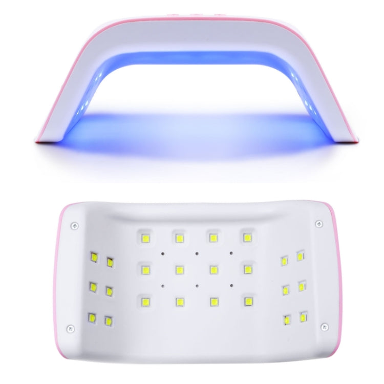 9S Pro 120W Dual Light Source Phototherapy Machine Smart Nail Lamp, Pink, White