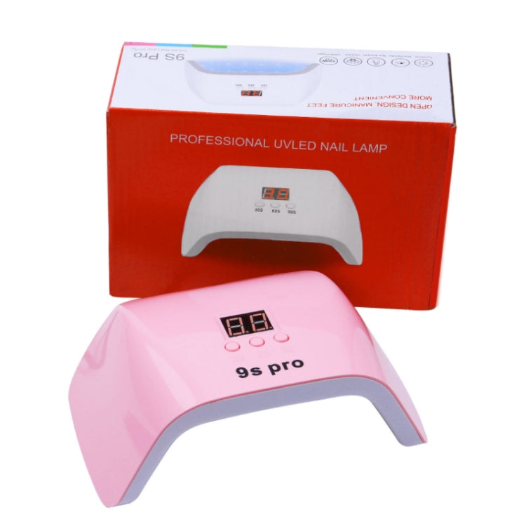 9S Pro 120W Dual Light Source Phototherapy Machine Smart Nail Lamp, Pink, White