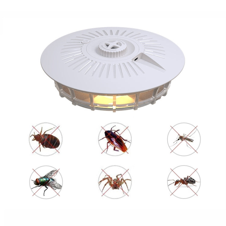 Household Flea Trap Lamp Indoor Trap Mosquito Flies Cockroach Lamp, Pearl White