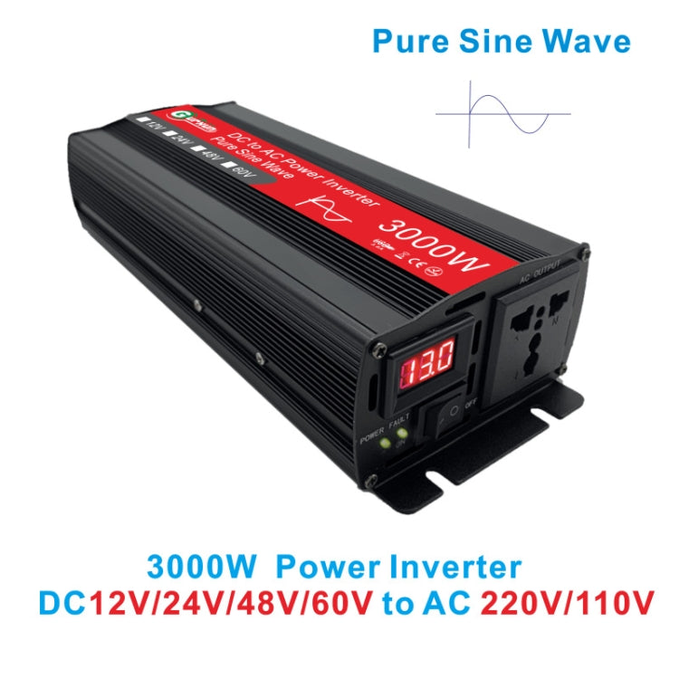 Gurxun Sine Wave Inverter 3000W 2/24/48/60V To 220V Car Boost Converter, 3000W 48V-220V, 3000W 60V-220V, 3000W 12V-220V, 3000W 24V-220V