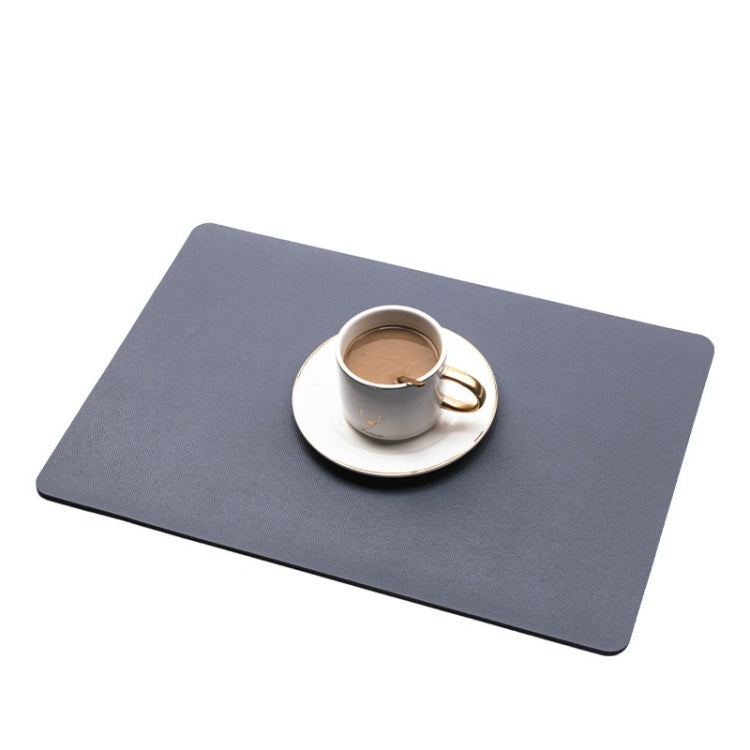 2 PCS PU Waterproof Oilproof Leather Heat Insulation Placemat, Black, Apricot, Dark Gray, Light Gray, Creamy White, White, Red, Green