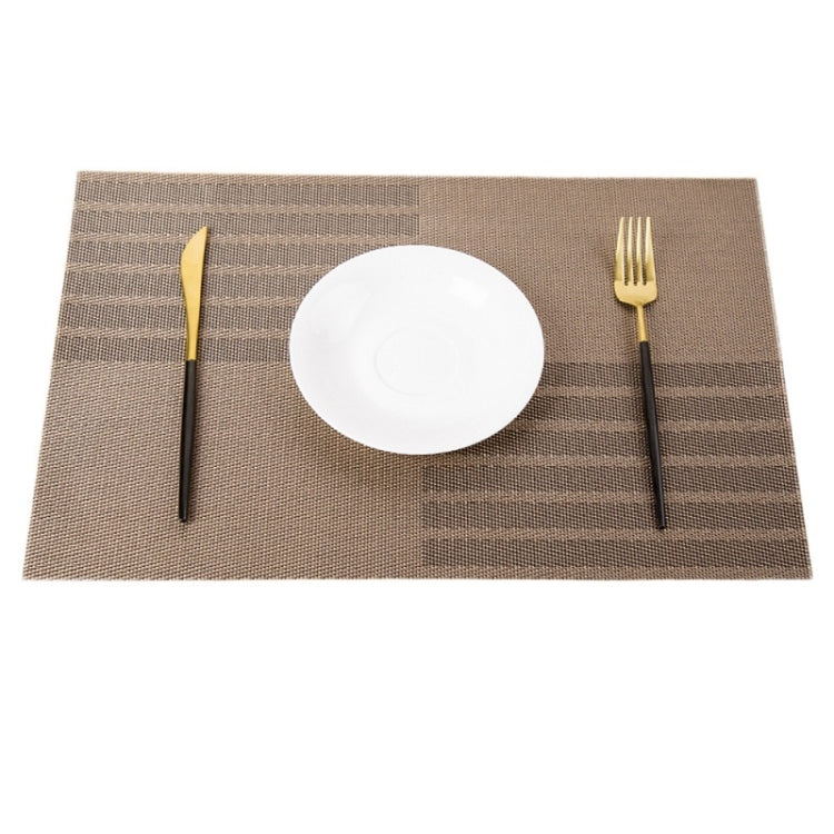 2 PCS PVC Table Top Thermal Insulation Placemat, Red, Coffee, Blue, Grey