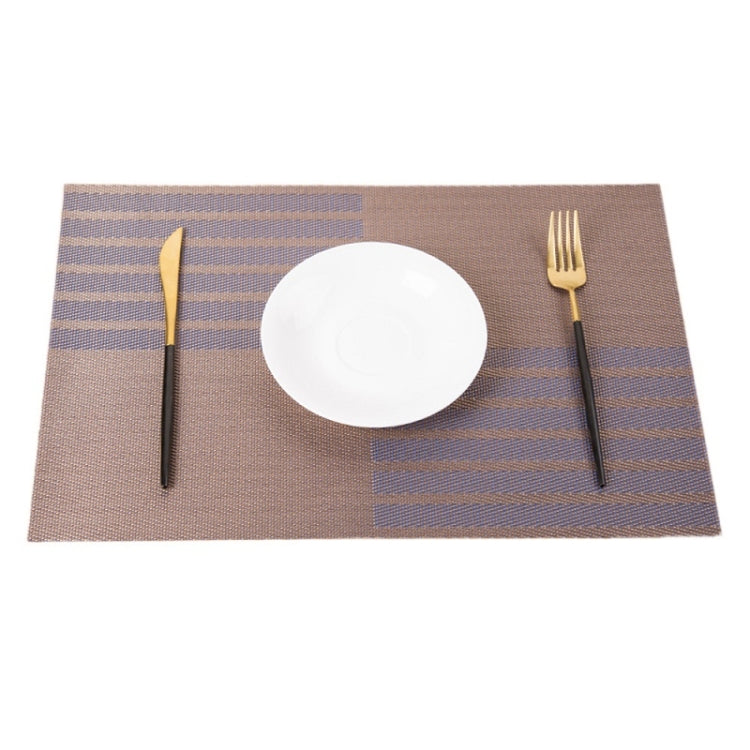 2 PCS PVC Table Top Thermal Insulation Placemat, Red, Coffee, Blue, Grey